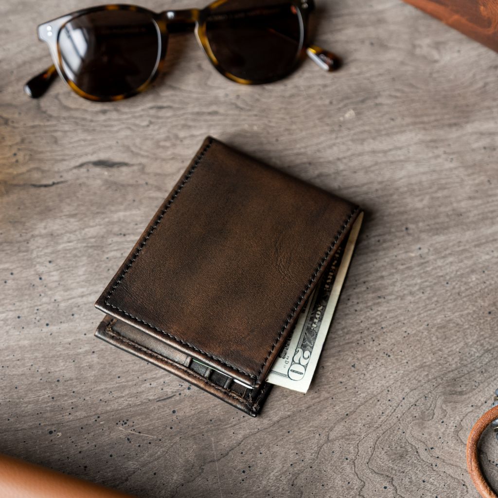 The Classic Leather Bifold Wallet - Black Coffee