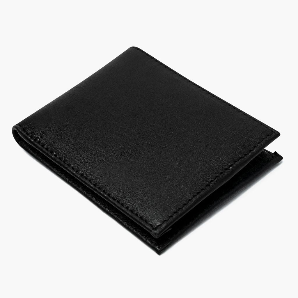 The Classic Leather Bifold Wallet - Black