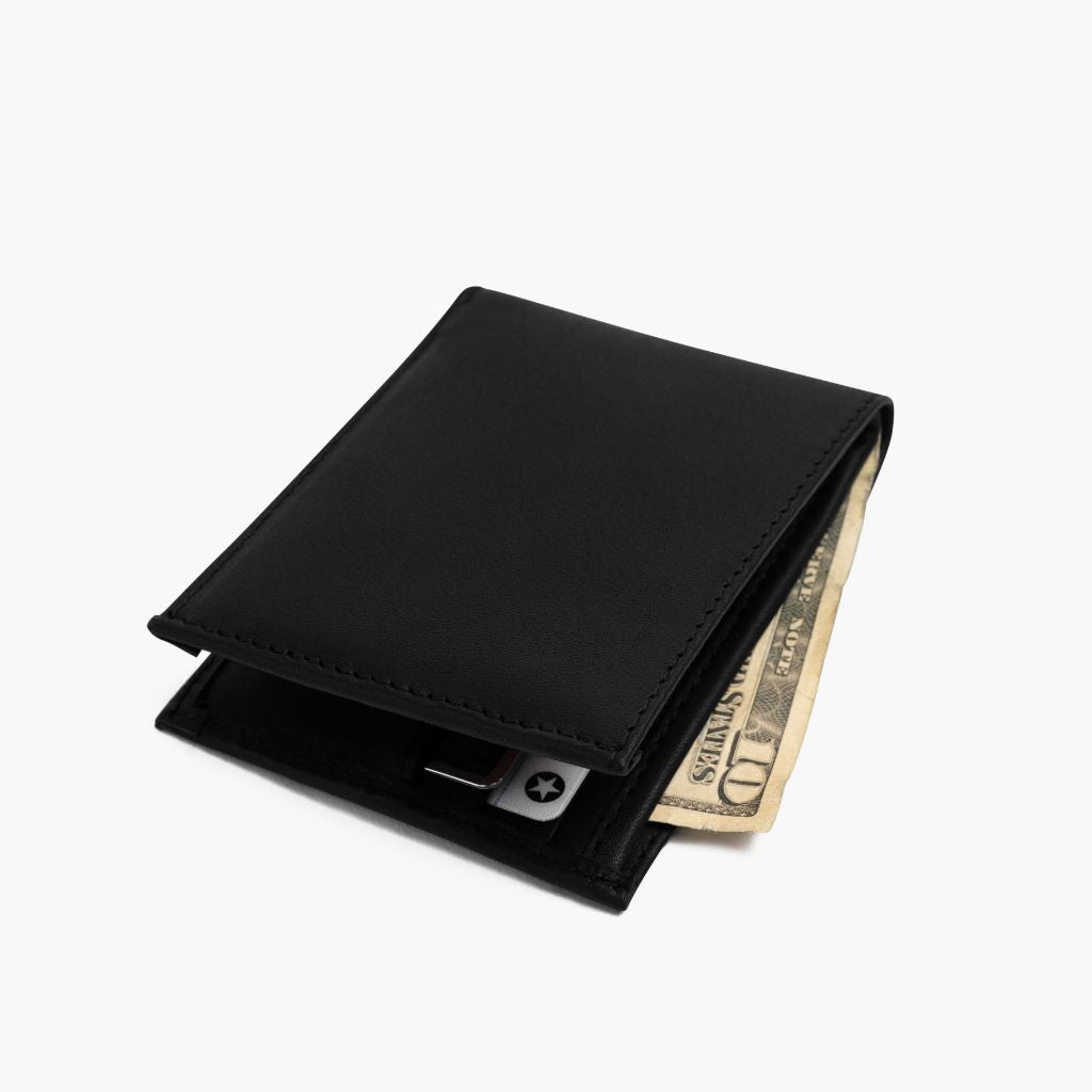 The Classic Leather Bifold Wallet - Black