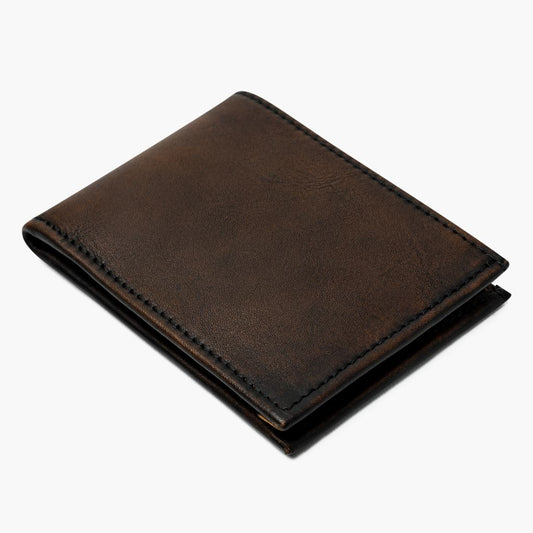 The Classic Leather Bifold Wallet - Black Coffee