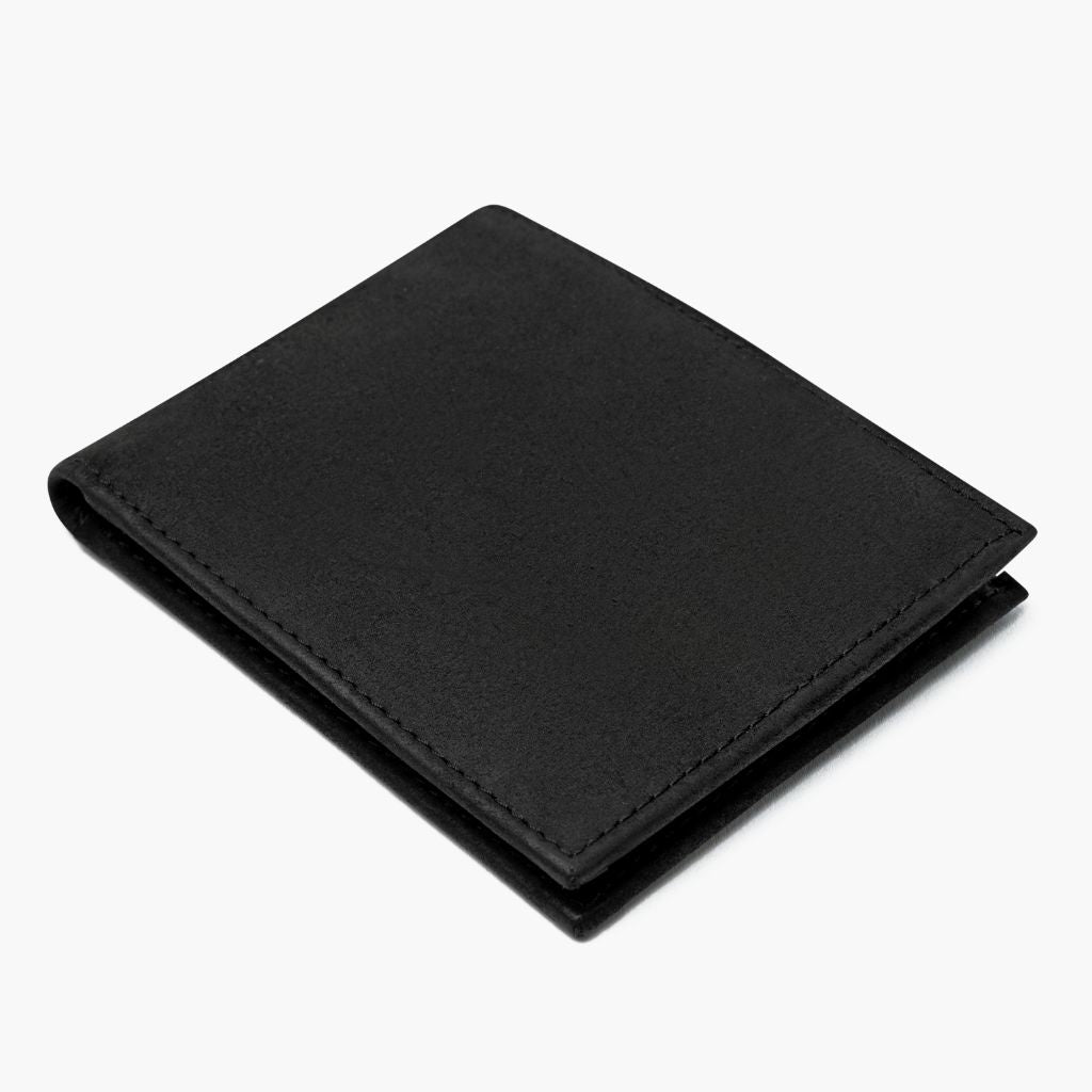 The Classic Leather Bifold Wallet - Black Matte