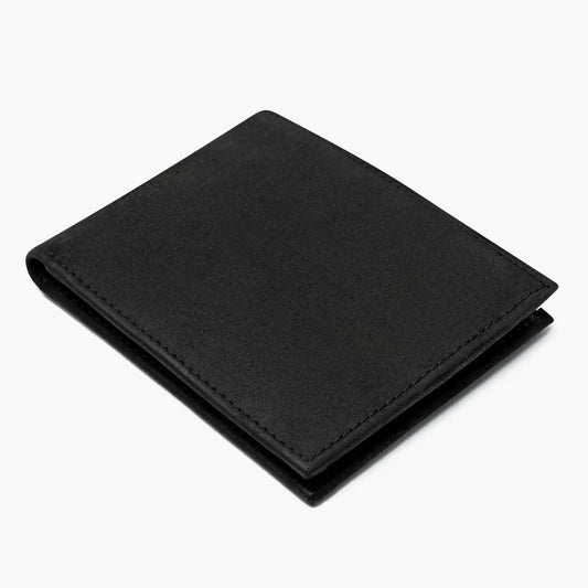 The Classic Leather Bifold Wallet - Black Matte