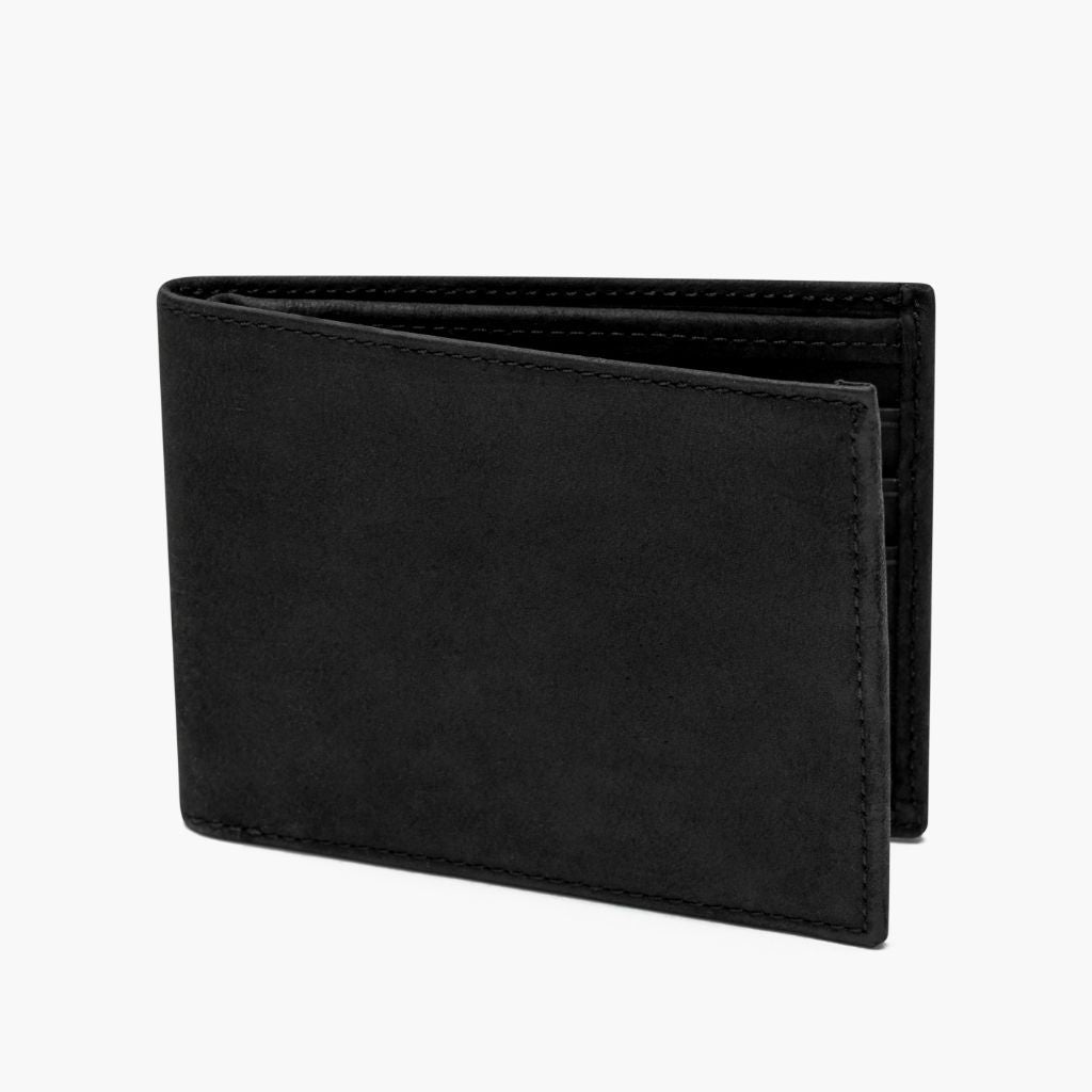 The Classic Leather Bifold Wallet - Black Matte