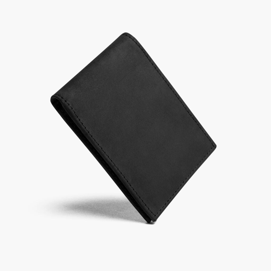 The Classic Leather Bifold Wallet - Black Matte