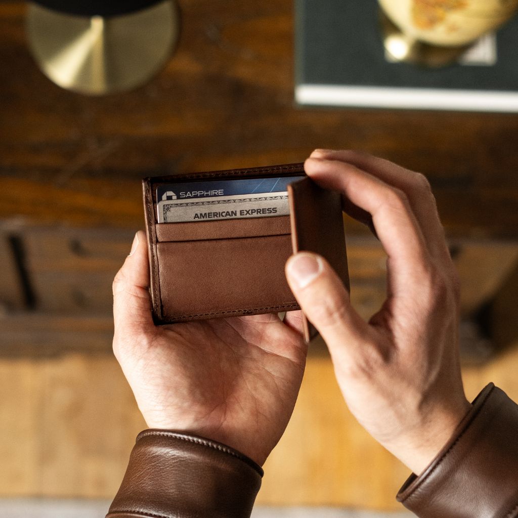 The Classic Leather Bifold Wallet - Brandy