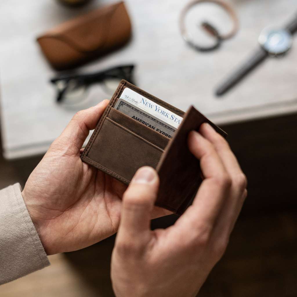 The Classic Leather Bifold Wallet - Burnt Copper