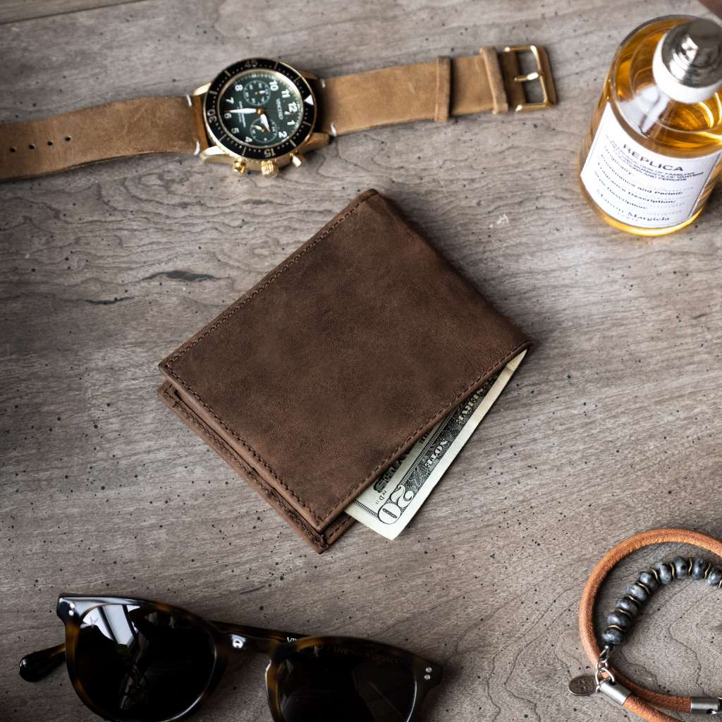The Classic Leather Bifold Wallet - Burnt Copper