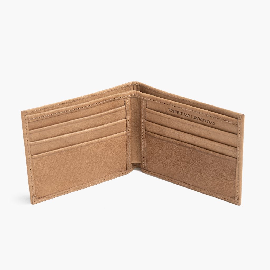 The Classic Leather Bifold Wallet - Natural Vachetta