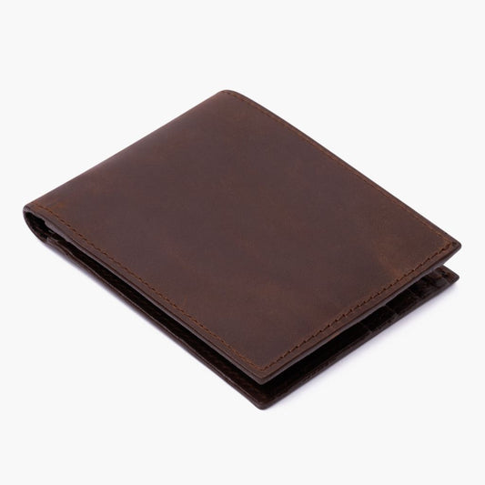 The Classic Leather Bifold Wallet - Rustic Brown Leather