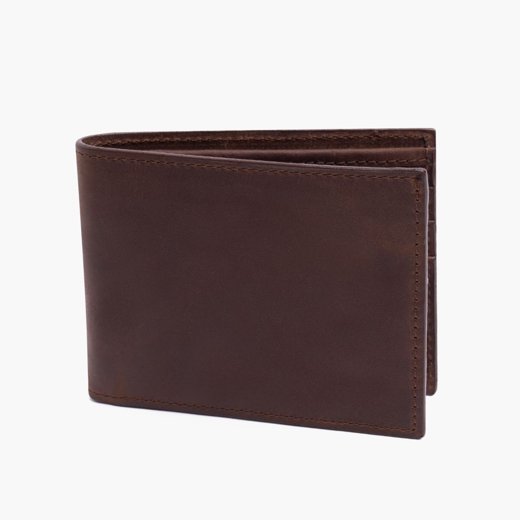 The Classic Leather Bifold Wallet - Rustic Brown Leather