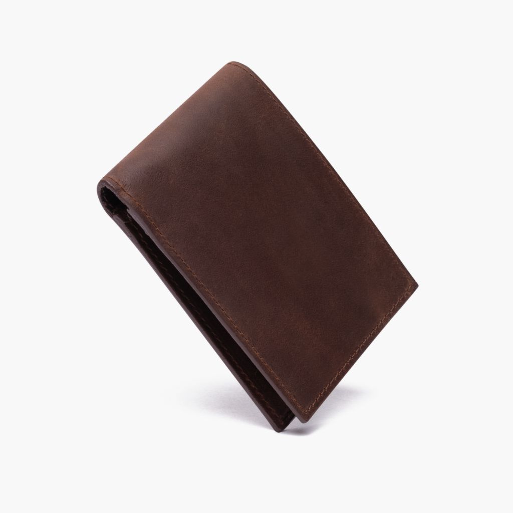 The Classic Leather Bifold Wallet - Rustic Brown Leather