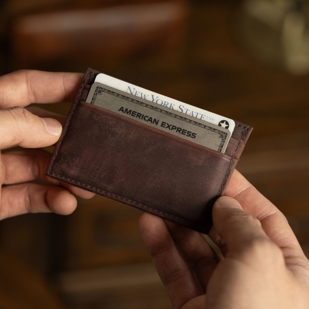 The Minimalist Leather Card Holder - Arizona Adobe