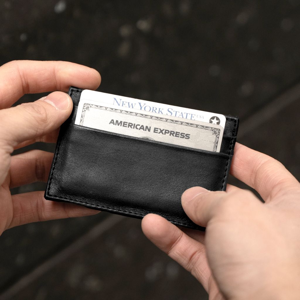The Minimalist Leather Card Holder - Black