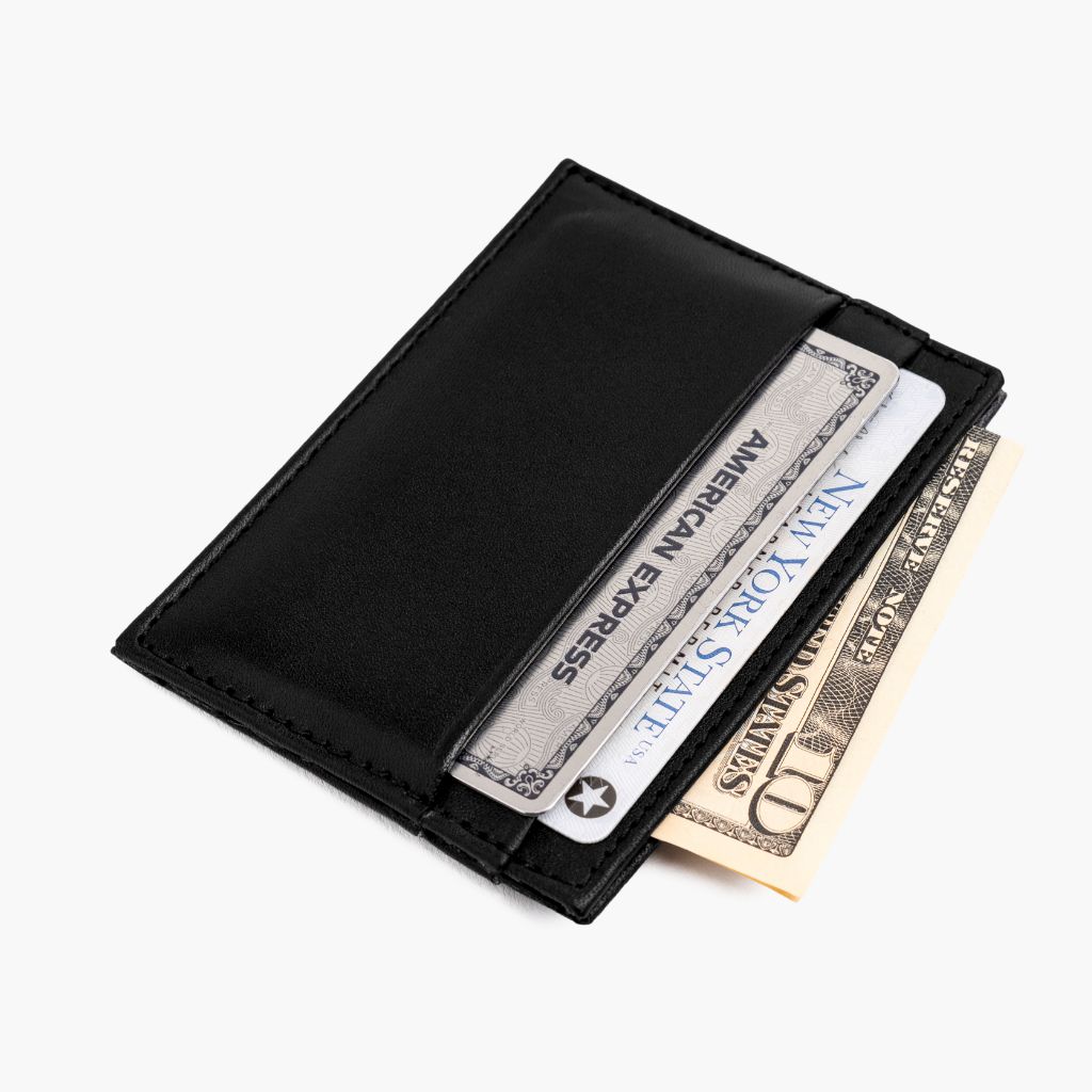 The Minimalist Leather Card Holder - Black