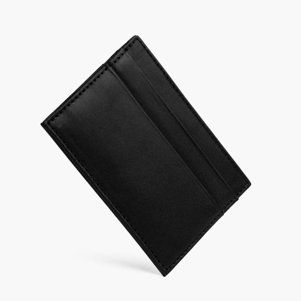 The Minimalist Leather Card Holder - Black