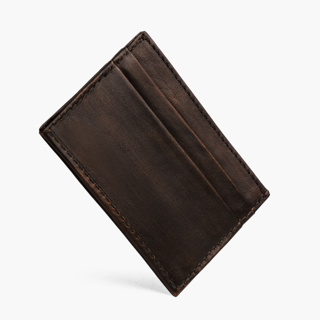 The Minimalist Leather Card Holder - Black Coffee