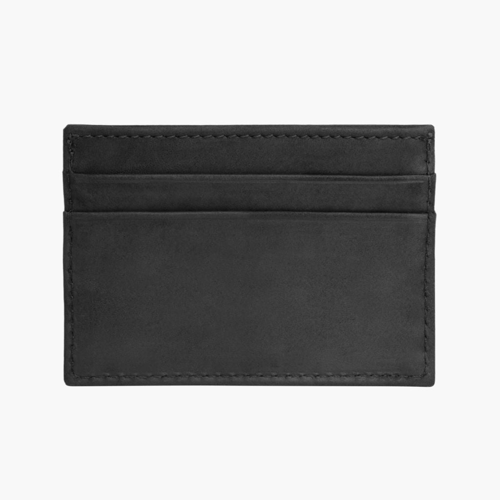 The Minimalist Leather Card Holder - Black Matte