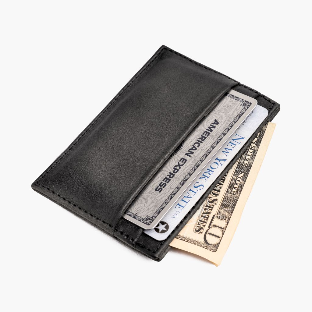 The Minimalist Leather Card Holder - Grey