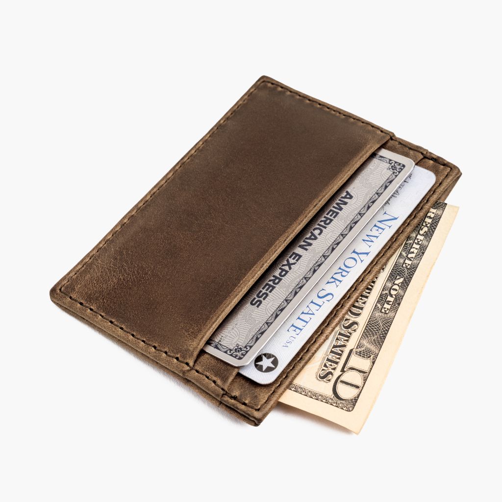 The Minimalist Leather Card Holder - Natural Chromexcel