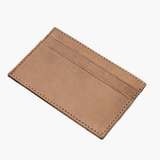 The Minimalist Leather Card Holder - Natural Vachetta