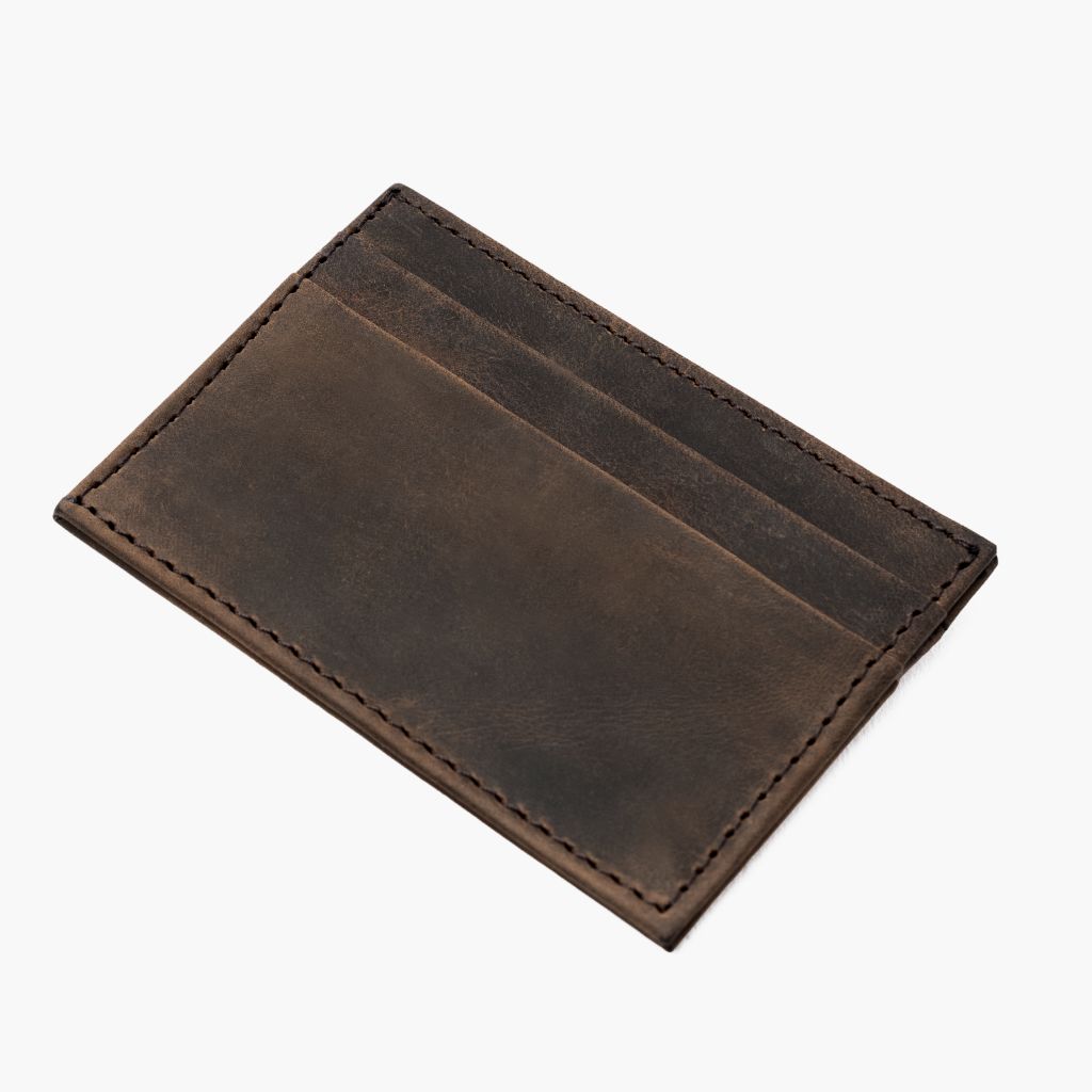 The Minimalist Leather Card Holder - Tobacco