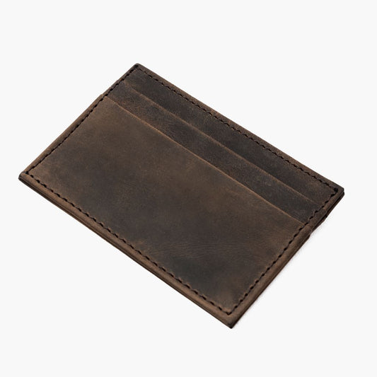 The Minimalist Leather Card Holder - Tobacco
