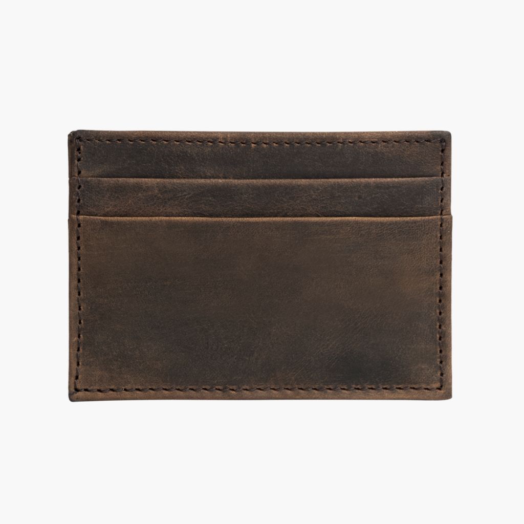The Minimalist Leather Card Holder - Tobacco