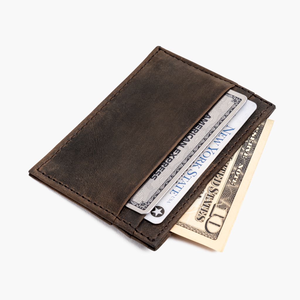 The Minimalist Leather Card Holder - Tobacco