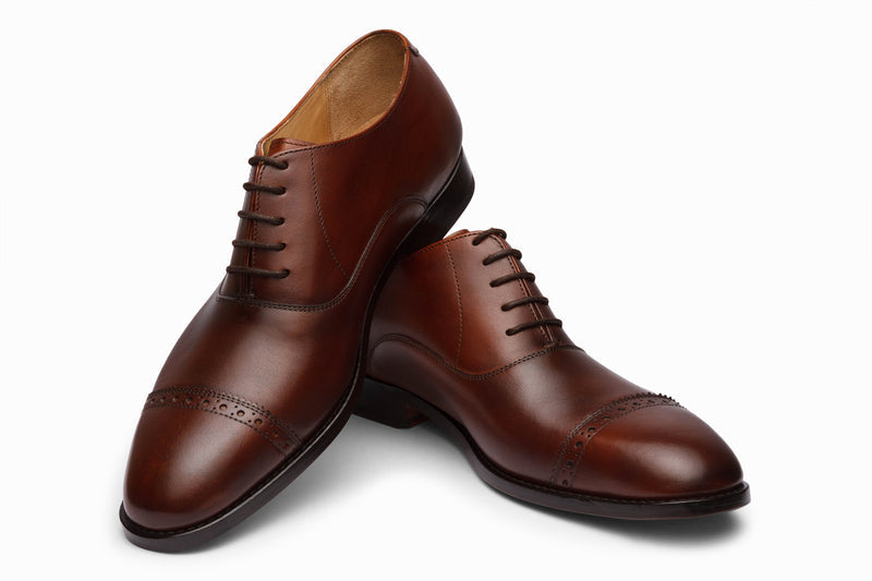 Quarter Brogue Oxford - Dark Oxblood