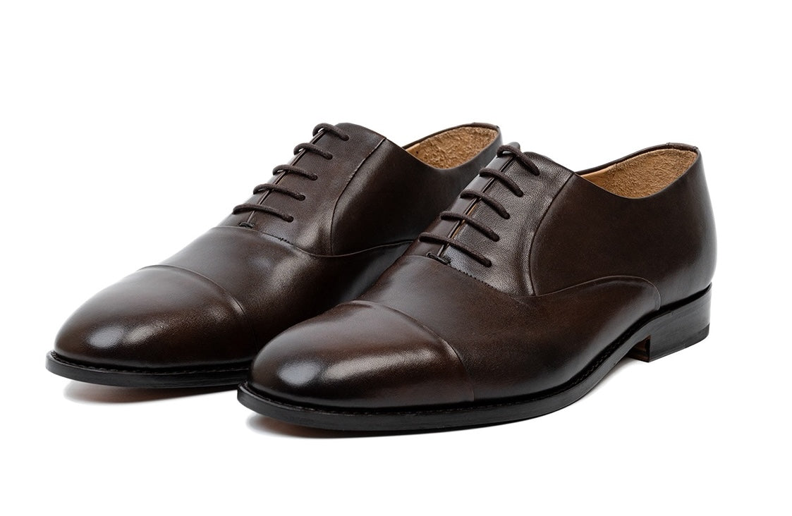 Blind Stitch Captoe Oxford - Dark Brown