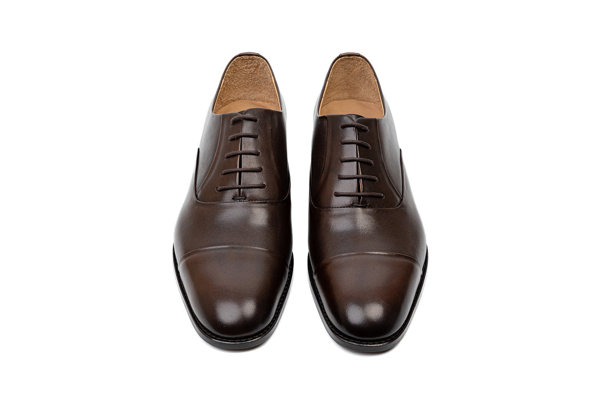 Blind Stitch Captoe Oxford - Dark Brown