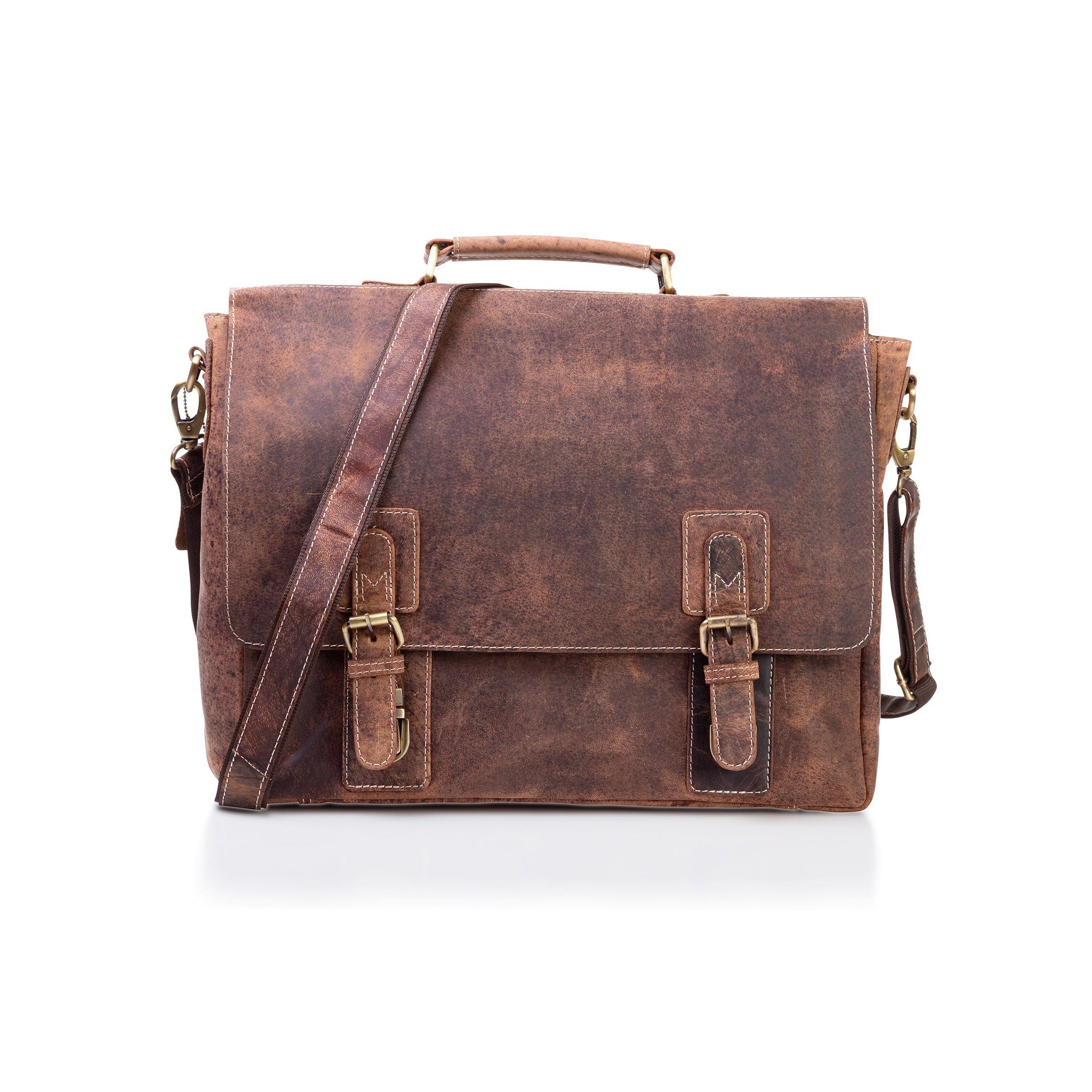 Leather Messenger Bag - Bronx