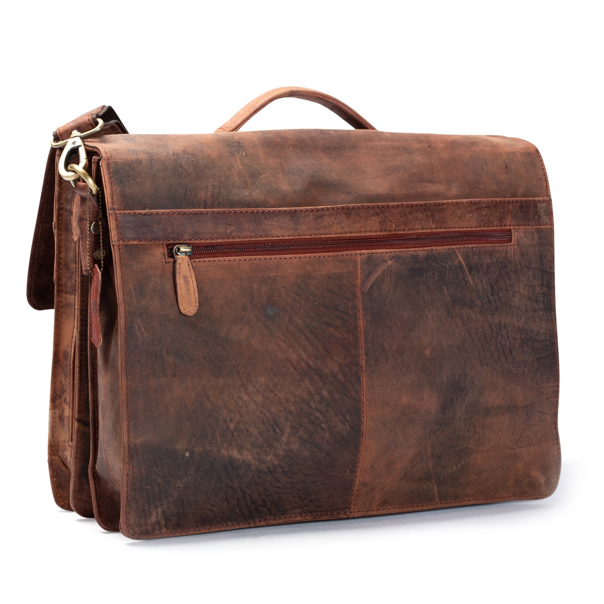 Vintage Leather Messenger Bag - Toledo